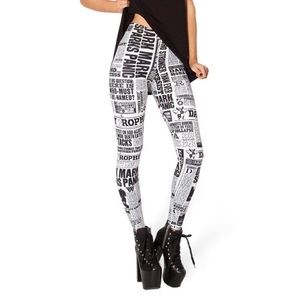 Black Milk Harry Potter Daily Prophet Leggings